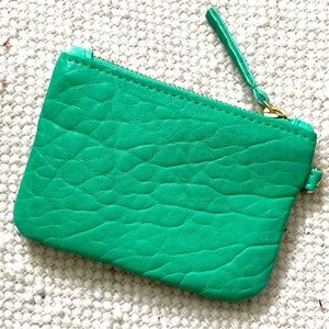 Primecut leather clutch coin purse in green